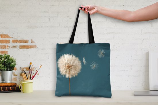 MuchoWow® Sac à bandoulière - Sac de plage - Big Shopper - Sac de courses - Pissenlit - Graines - Couleur - 45x45 cm - Sac en coton