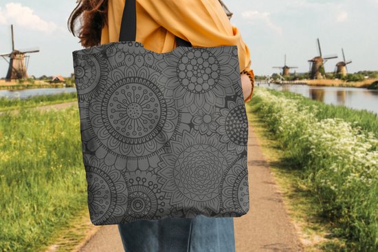 Sac à bandoulière - Sac de plage - Shopper Design - Bohème - Tournesol - 45x45 cm - Sac en coton