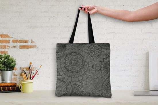 Sac à bandoulière - Sac de plage - Shopper Design - Bohème - Tournesol - 45x45 cm - Sac en coton