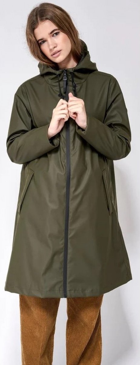 Khaki dames regenjas Nuovola van Tantä S
