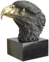 Statue en bronze - Tête d'aigle - sculpture - 33,2 cm de haut