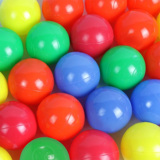 GoodVibes - Plastic Baby Ballen voor Ballenbak - Set van 500 stuks - Diameter 5,5 cm - BPA-vrij - Mix van 5 Kleuren - Ballenbakballen - Kunststof Ballen - Ballen voor Spelen - Oceanballs