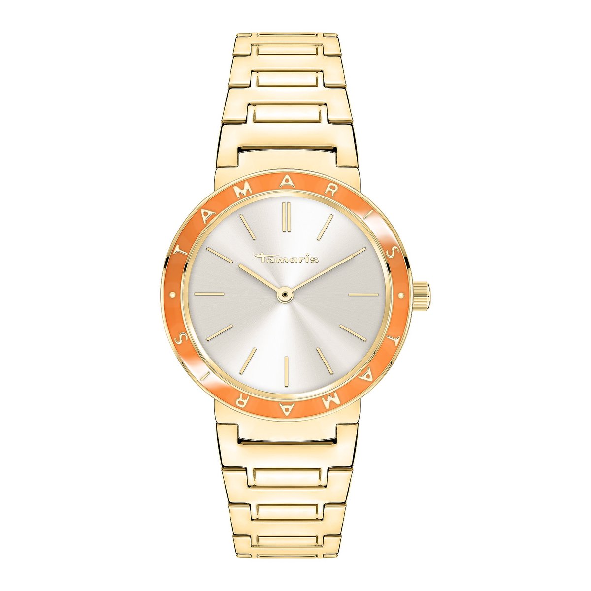 Tamaris Damen-Uhren Analog Quarz One Size Gold, Orange 32020665