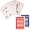 Afbeelding van het spelletje Set van 6x mini clown games speelkaarten rood en blauw - Kaartspellen - Reisspelletjes
