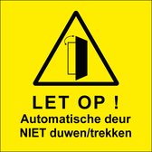 Automatische deur sticker 100 x 100 mm