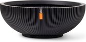 Capi Europe - Schaal Groove Black & Gold - 40x15 - Zwart - Opening Ø36 - Bloempot voor binnen - 5 jaar garantie - BGVBL037