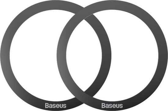Baseus Halo Metalen Ring voor Magnetische Houders (Two Pack) Zwart