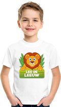 Leo de leeuw t-shirt wit voor kinderen - unisex - leeuwen shirt - kinderkleding / kleding 146/152