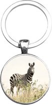 Sleutelhanger Glas - Zebra
