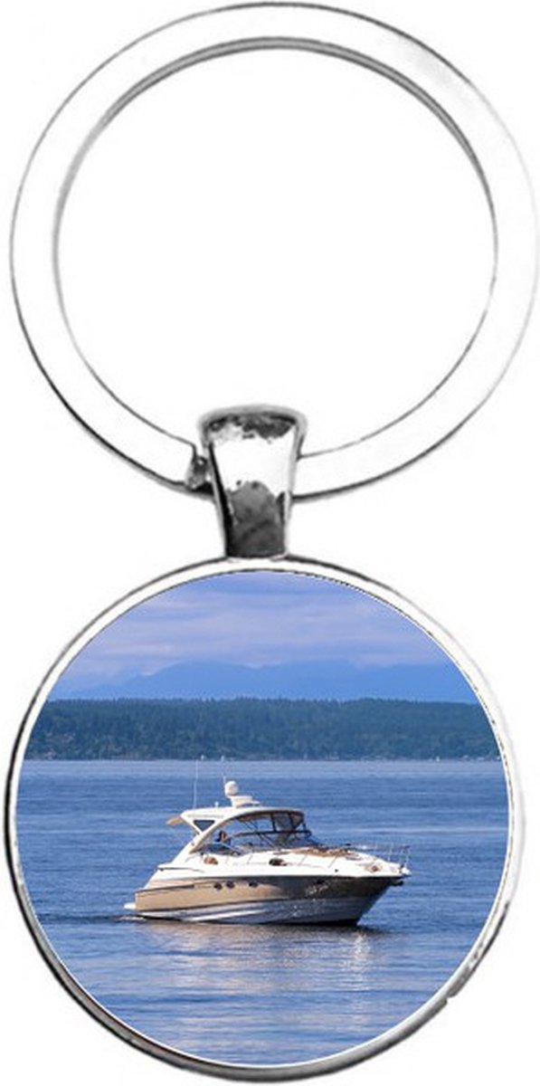 Sleutelhanger Glas - Boot