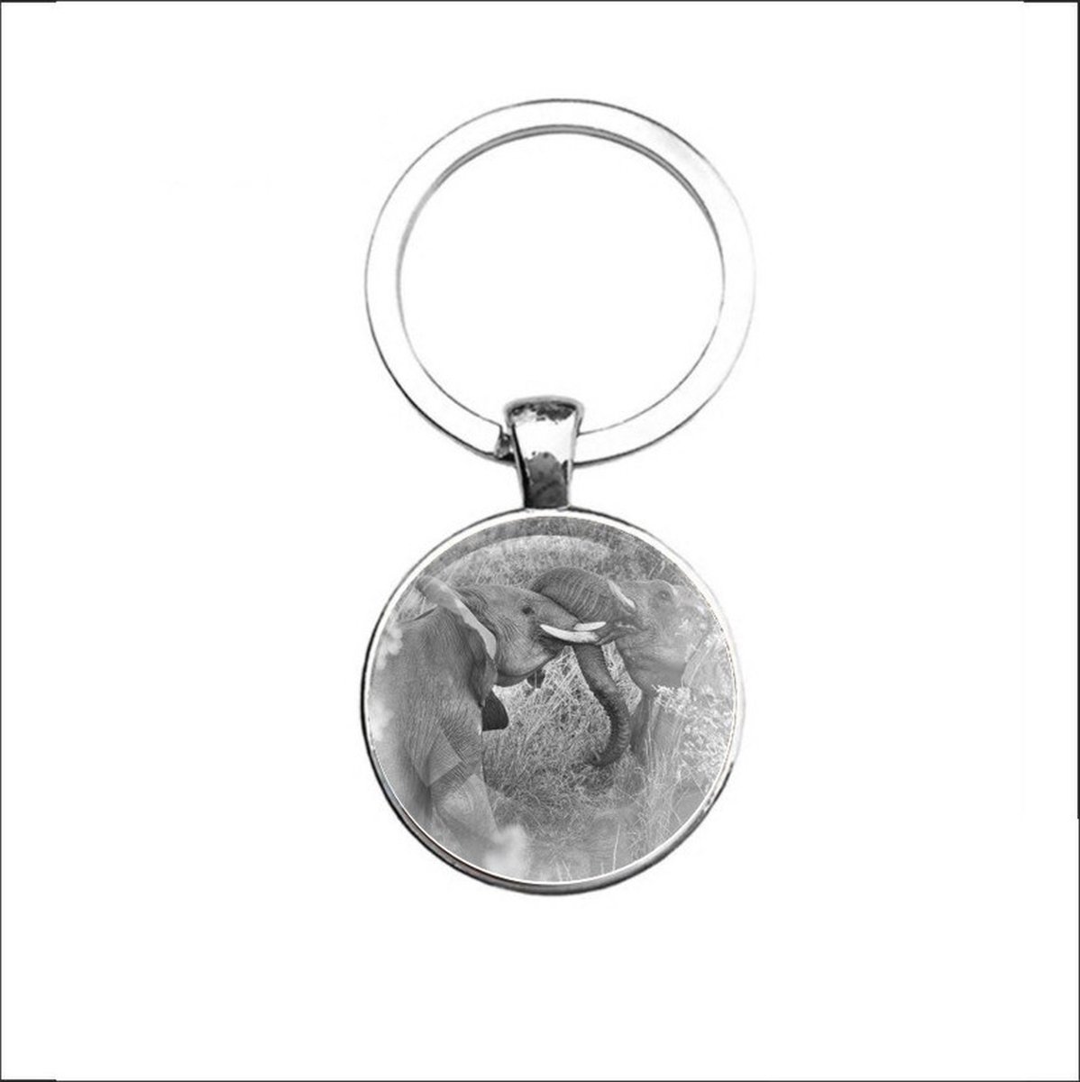Sleutelhanger Glas - Olifanten