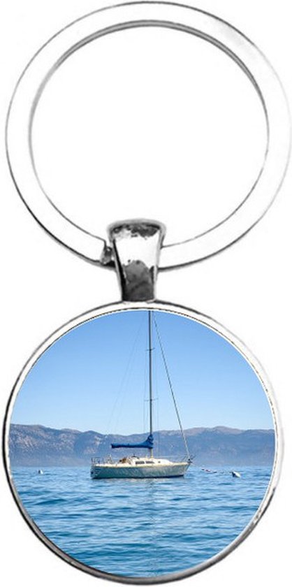 Porte-clés en verre - Bateau