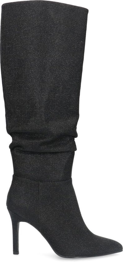 Sacha - Dames - Zwarte hoge laarzen met glitters - Maat 42