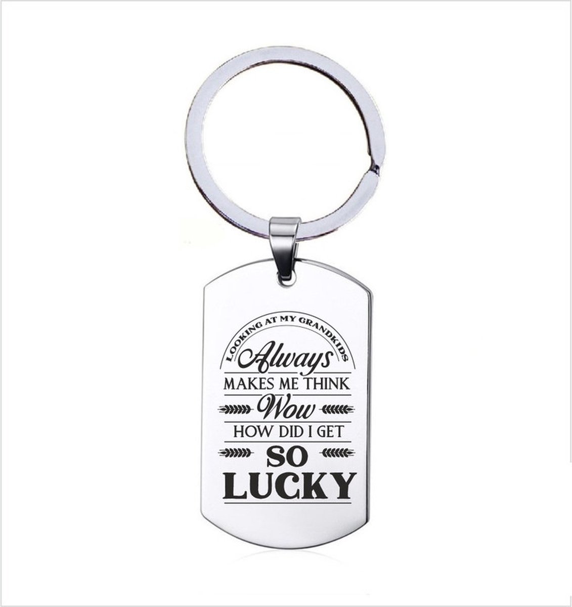 Sleutelhanger RVS - So Lucky