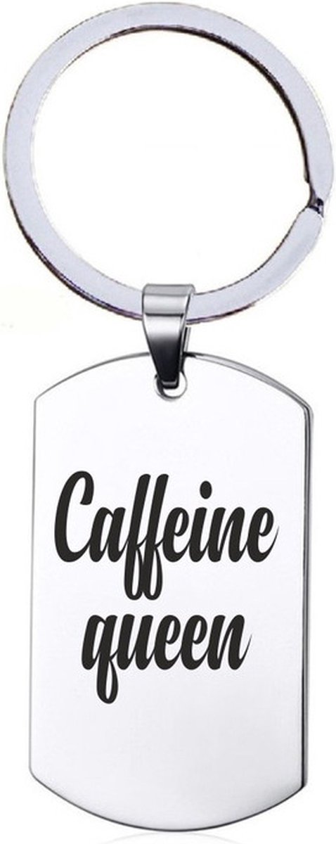 Sleutelhanger RVS - Caffeine Queen
