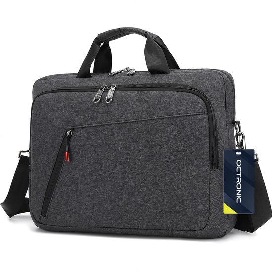 Sacoche pour ordinateur portable 15,6 pouces - Sacoche pour ordinateur portable Sac à bandoulière dames et hommes - Hydrofuge - 18L - anthracite