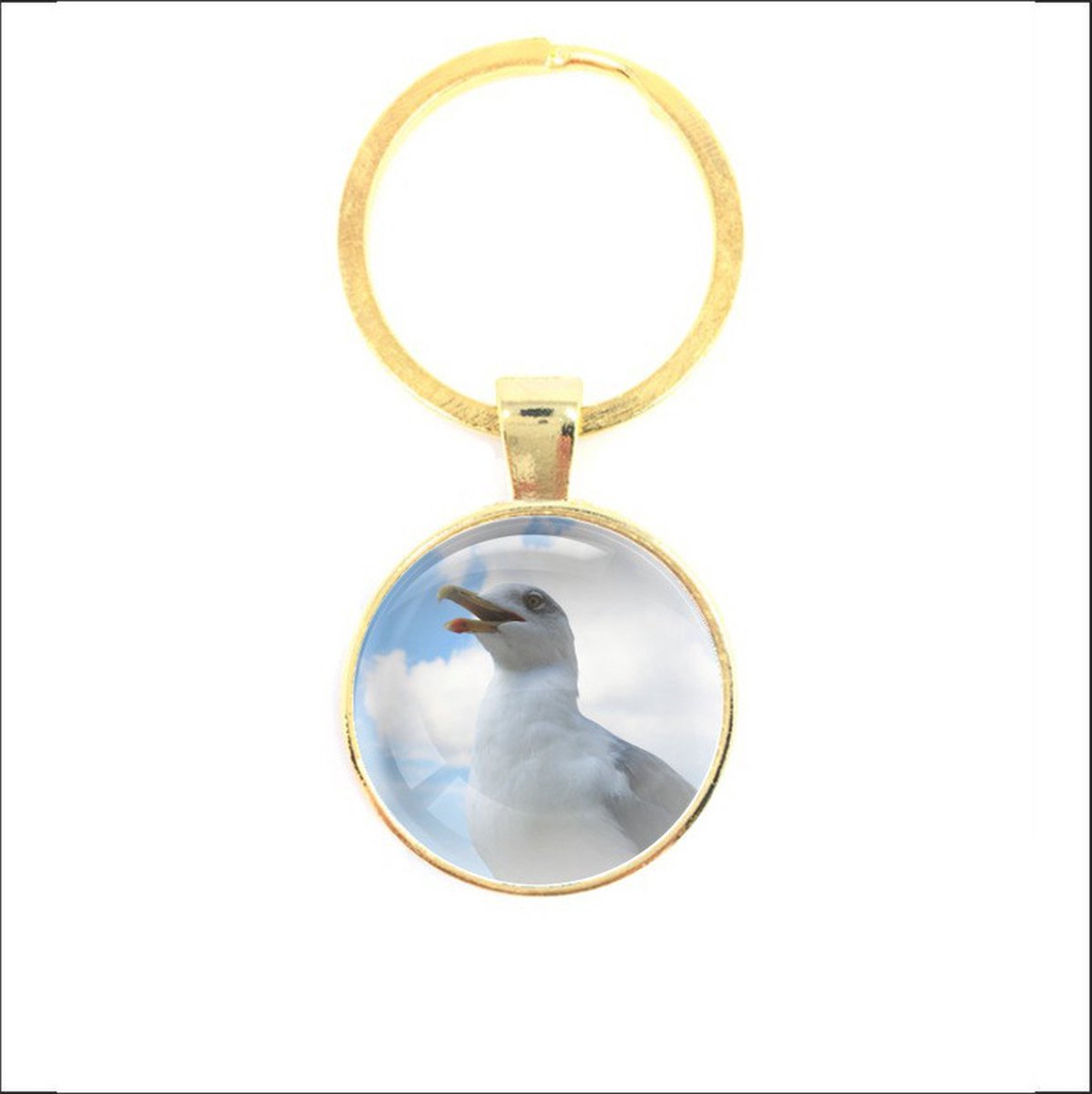 Sleutelhanger Glas - Meeuw