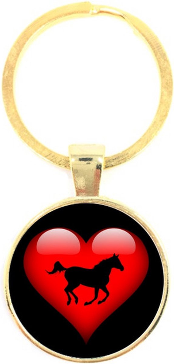 Sleutelhanger Glas - Paard