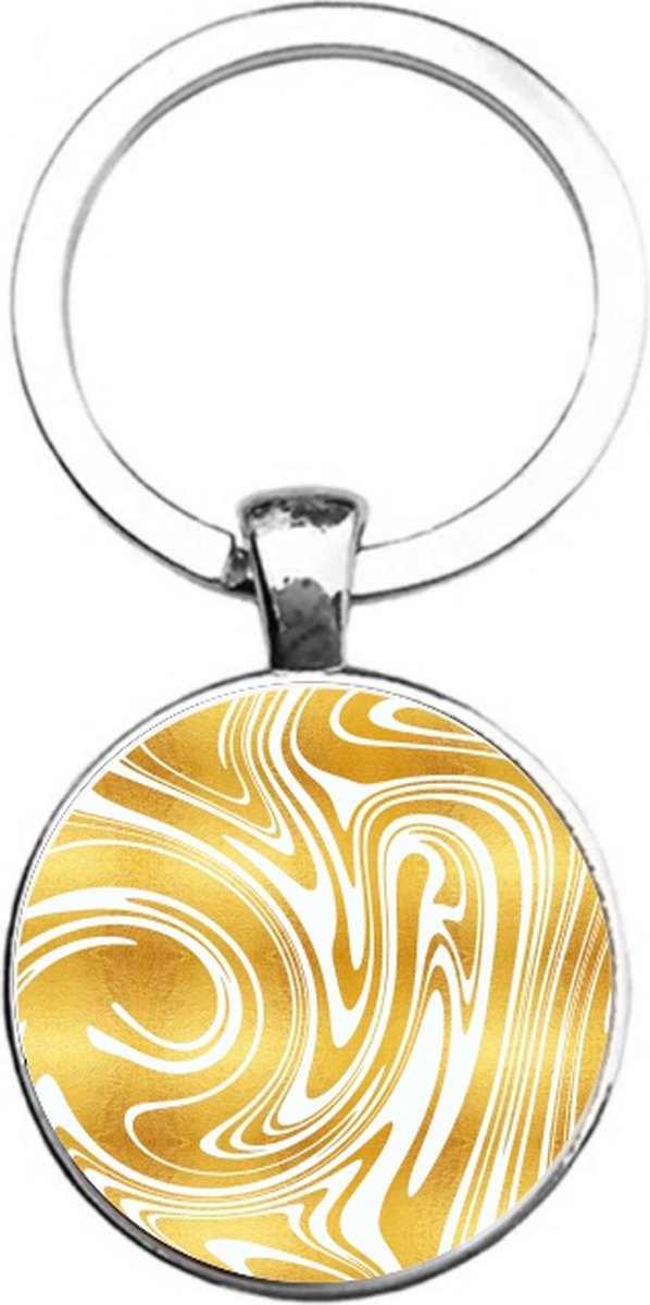 Sleutelhanger Glas - Marmer