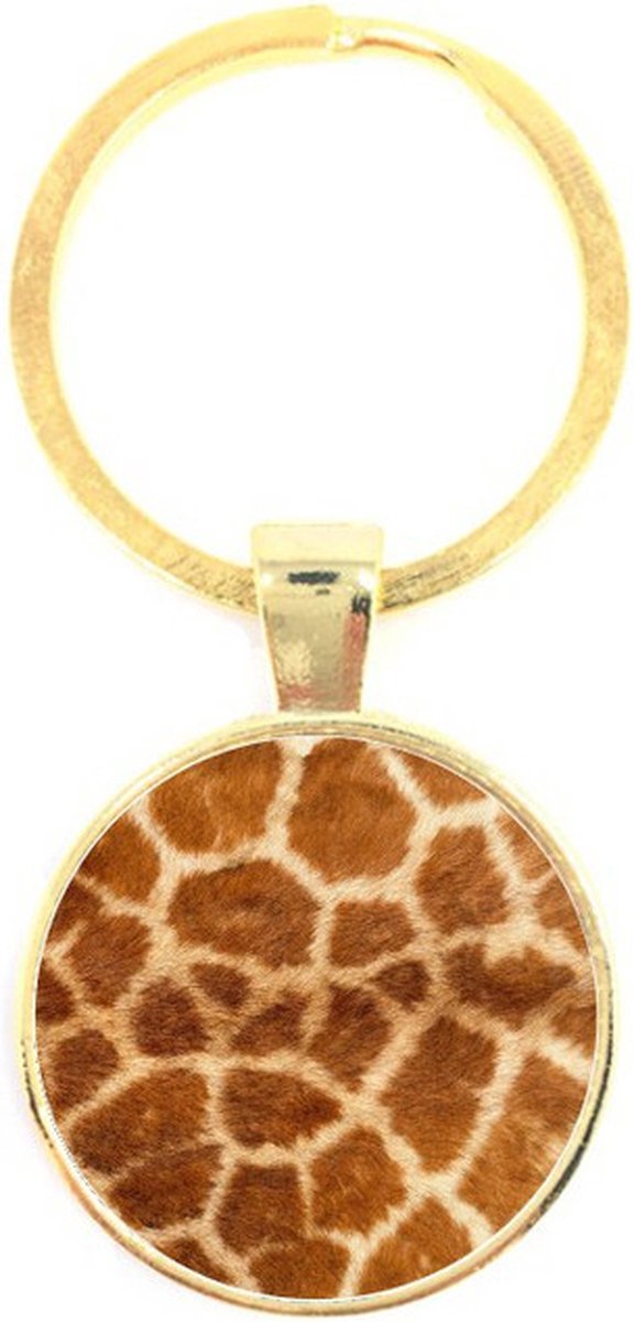 Sleutelhanger Glas - Giraffe Huid