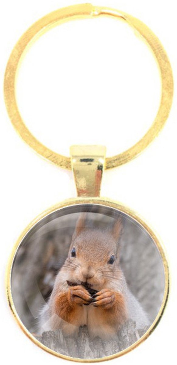 Sleutelhanger Glas - Eekhoorn