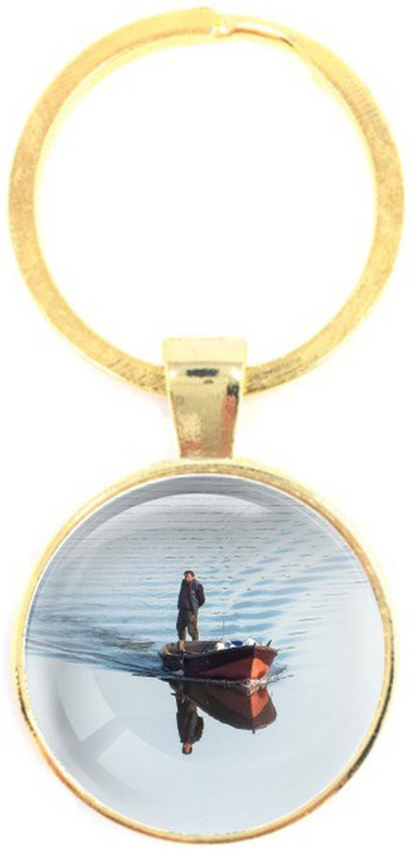 Sleutelhanger Glas - Boot