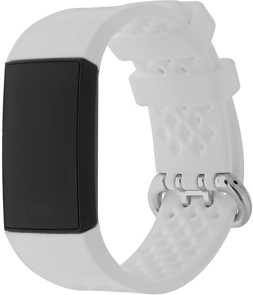 Fitbit Charge 3 & 4 sport bandje (large) - Wit - Fitbit charge bandjes