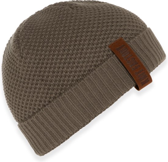 Knit Factory Jazz Gebreide Muts Heren & Dames - Beanie hat - Cappuccino - Warme bruine Wintermuts - Unisex - One Size