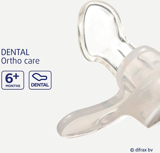 Difrax Fopspeen - Dental & Pure - 6+ Maanden - Blossom van Difrax — afbeelding 3