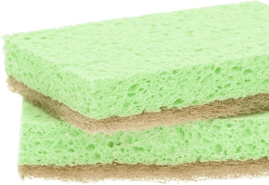 Sorbo ECO schuursponzen - 6x - 10 x 7 x 2 cm - voor delicate oppervlaktes - Schoonmaken/afwassen