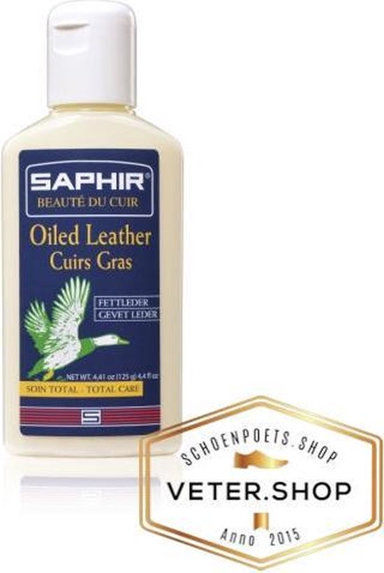 Ledermelk lederolie voor nubuck en gevet leer - Saphir Oiled Leather - Saphir 037 Medium Bruin