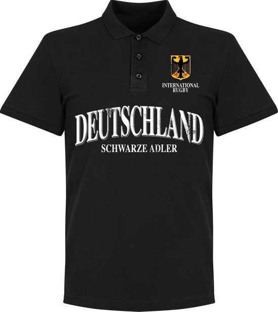 Duitsland Rugby Polo - Zwart  - M