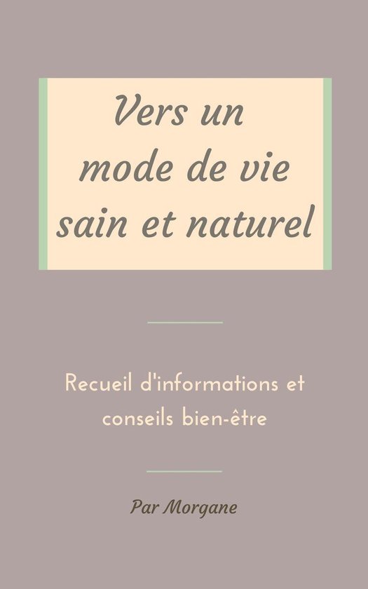 Vers un mode de vie sain et naturel - cover