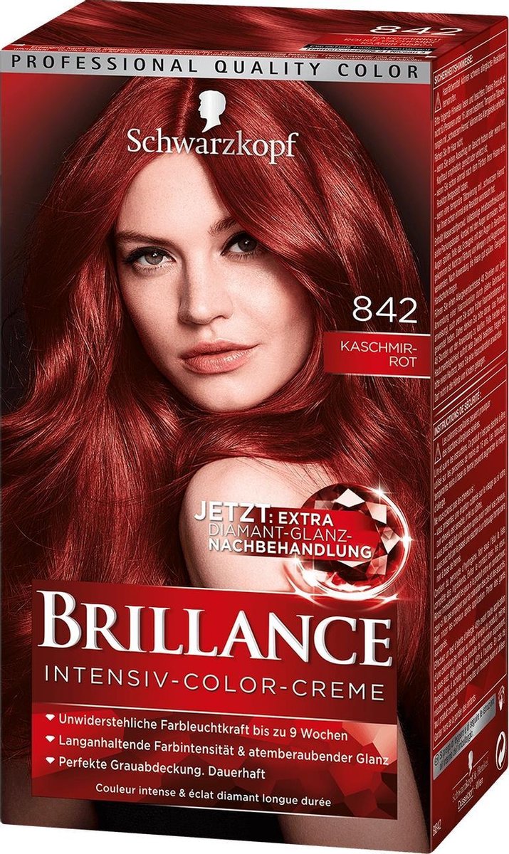 Schwarzkopf Brillance Intensive Color Creme haarkleuring Rood