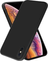 ShieldCase geschikt voor Apple iPhone X / Xs vierkante silicone case - zwart - Siliconen hoesje - Shockproof case hoesje - Backcover case - Bescherming