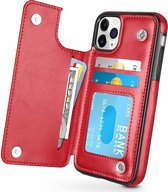 ShieldCase geschikt voor Apple iPhone 11 Pro wallet case - rood