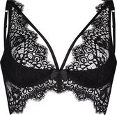 Hunkemöller Dames Lingerie Niet-voorgevormde longline beugel bh Marilee - Zwart - maat B80