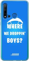 6F hoesje - geschikt voor Huawei P20 Lite (2019) - Transparant TPU Case - Battle Royale - Where We Droppin' Boys #ffffff