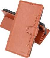 Booktype Wallet Cases - Pasjeshouder Telefoonhoesje - Portemonnee Hoesje - Geschikt voor Samsung Galaxy S20 FE - Bruin