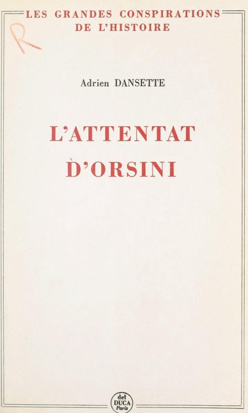 L'attentat d'Orsini - cover