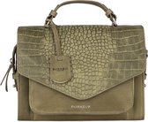 BURKELY Croco Cody Citybag Crossbodytas - Groen