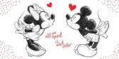 Disney Minnie Mouse Strandlaken Mickey Love - 70 x 140 cm - Katoen