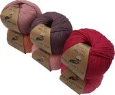 Katia Fair Cotton - kleurenbundel Pink Pride- 6 x 50 gr. biol. katoen