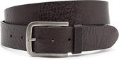 Thimbly Belts Heren jeans riem bruin - heren riem - 4 cm breed - Bruin - Echt Leer - Taille: 105cm - Totale lengte riem: 120cm