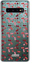 6F hoesje - geschikt voor Samsung Galaxy S10 -  Transparant TPU Case - Cherry's #ffffff