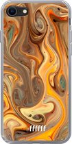 6F hoesje - geschikt voor iPhone 8 - Transparant TPU Case - Brownie Caramel #ffffff