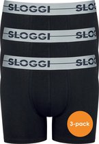 Sloggi Men GO Short - heren boxers (3-pack) - zwart -  Maat: S