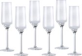 Bruiloft champagneglaszen/ proseccoglazen 12x stuks 22 centiliter - Feest / party champagneglazen set