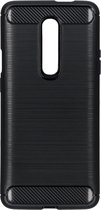 Brushed Backcover OnePlus 7 Pro hoesje - Zwart