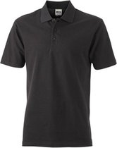 James and Nicholson Unisex Basic Polo Shirt (Zwart)